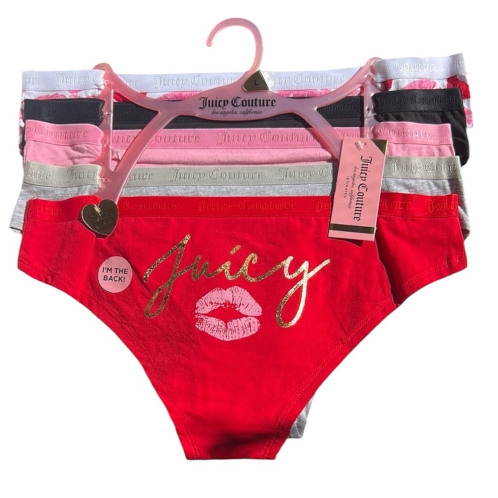 Juicy Couture Red and Pink Panties Pack of 5 NWT